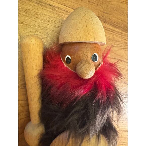 Vintage Sallingboe Denmark Wood Viking Figurine - 9 inch - Picture 2 of 8